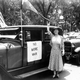 Former U.S. congresswoman Jeannette Rankin (R-Montana) prepares to leave Washington, June 2, 1932, for a speaking tour calling for a peace plank in the Republican and Democratic party platforms. As the first woman elected to Congress, she did not vote for war in 1917. Photo via AP Images.